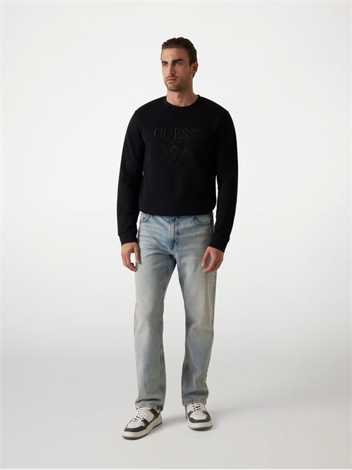 Felpa logo frontale GUESS | M5RQ08KCN01/JBLK
